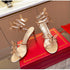 Elegant Crystal-Embellished Gladiator Sandals with Butterfly Detail for Summer Parties and Prom